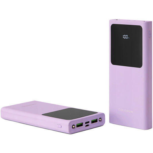 External Battery Colorum CPB10-02, 10000mAh, 10W, 2 x USB-A, Purple 