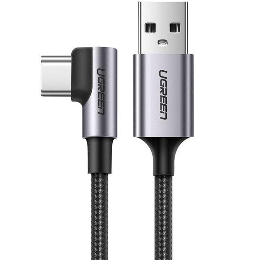 Data and Charging Cable USB-A - USB-C UGREEN US284 Angled, 60W, 3m, Grey