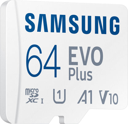 Memory Card microSDXC Samsung Evo Plus, 64Gb, Class 10 / UHS-1 U1, With Adapter MB-MC64KA/EU MB-MC64KA/EU