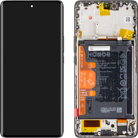 Display touchscreen Touchscreen Honor Magic6 Lite, con cornice e batteria, nero notte, Service Pack 0235AHHP 