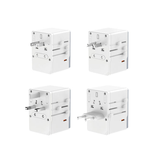 Network Charger Dudao Travel A35Pro, 35W, 3A, 2 x USB-A - 3 x USB-C, White 